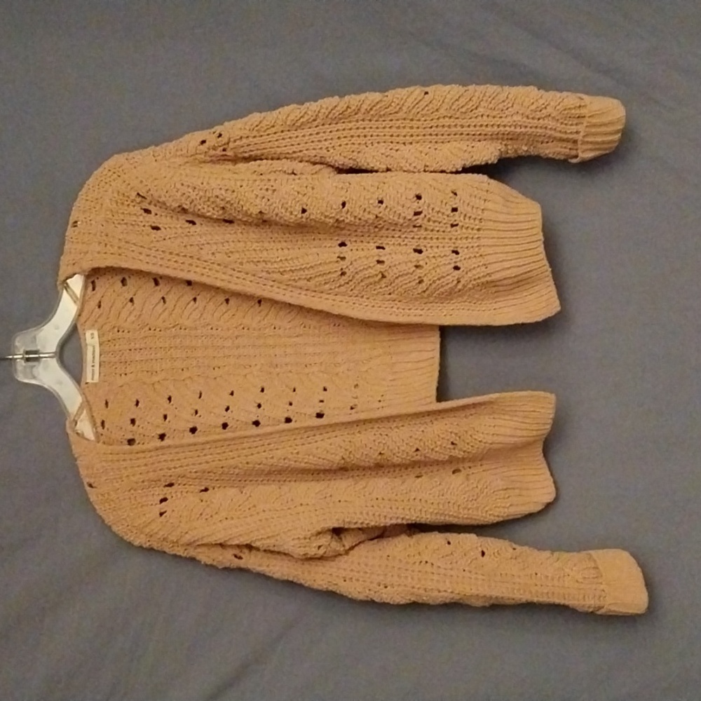 Girls Moon & Madison brown open knitted sweater size XS